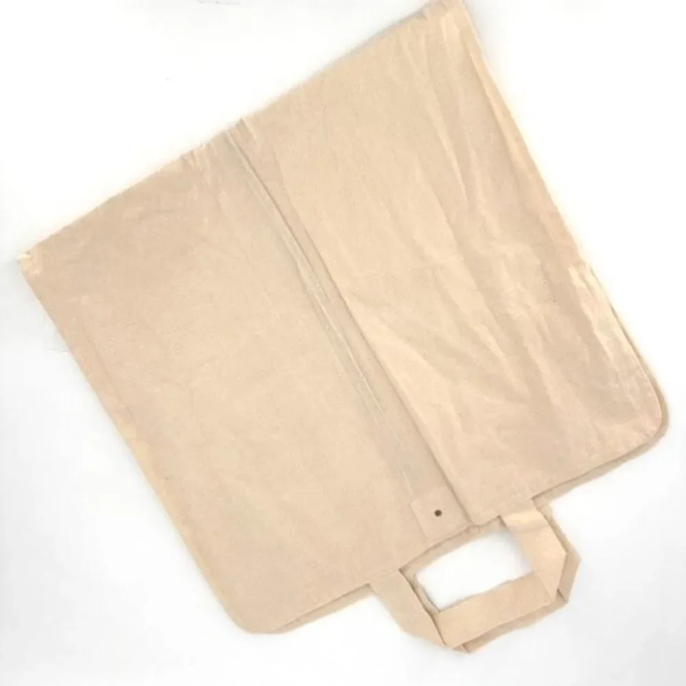 Kilometre Paris Womens Canvas Embroidered Long Travel Clothing Garment Bag Beige